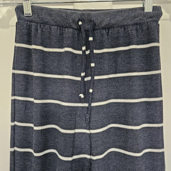 Chaser Cozy Knit Drawstring Cuffed Striped Lounge Joggers Size S - Picture 5 of 16